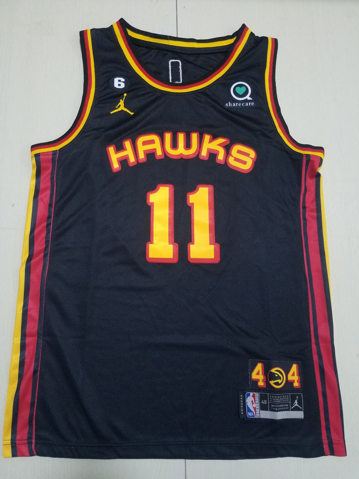 Men Atlanta Hawks #11 Young Black 2022 NBA Jersey->denver nuggets->NBA Jersey
